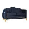 Empire Lighted Loveseat-Black