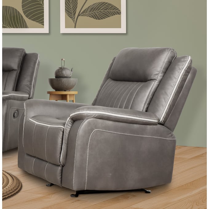 New Classic Furniture Enzo Gray Glider Recliner NCF-U2506-13-GRY