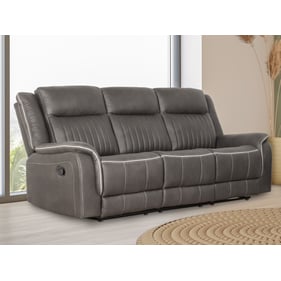 New Classic Furniture Enzo Gray Sofa with Dual Recliner