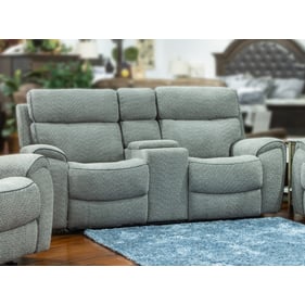 New Classic Furniture Omni Gray Console Loveseat with Dual Recliners