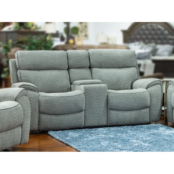 New Classic Furniture Omni Gray Console Loveseat with Dual Recliners NCF-U2552-25-GRY