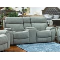 Omni Console Loveseat W/ Dual Recliners-Gray