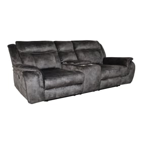 New Classic Furniture Park City Slate Gray Power Console Loveseat