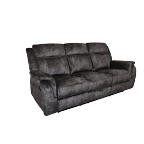 New Classic Furniture Park City Slate Gray Sofa with Dual Recliner