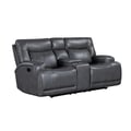 Titan Console Loveseat W/ Dual Recliners-Gray