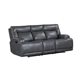 New Classic Furniture Titan Gray Sofa with Dual Recliner