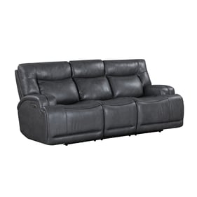 New Classic Furniture Titan Gray Sofa with Power Headrest Footrest