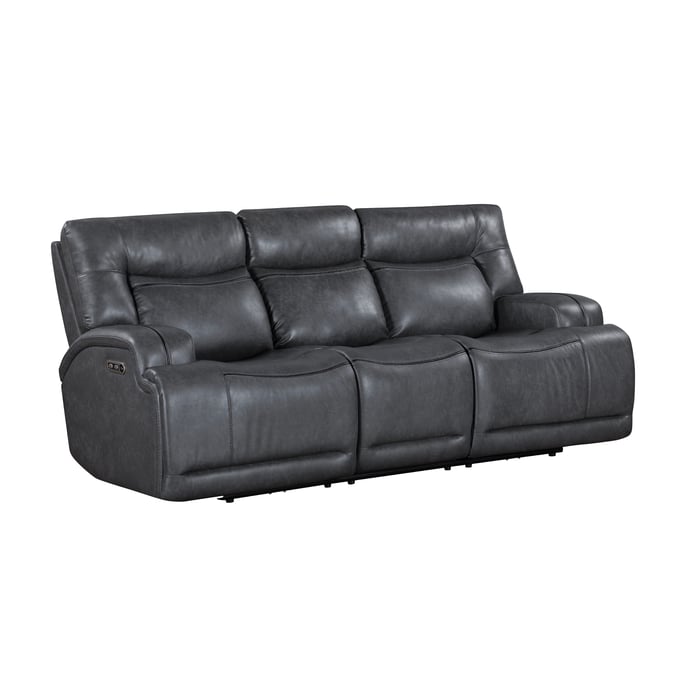 New Classic Furniture Titan Gray Sofa with Power Headrest Footrest NCF-U5437-30P2-GRY