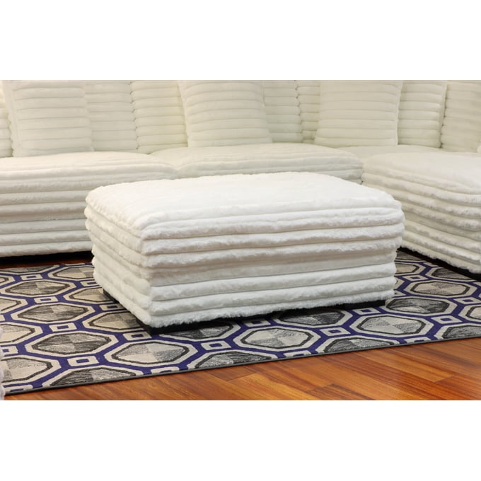 New Classic Furniture Embrace White 41 Inch Ottoman NCF-U5482-01-WHT