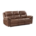 Ryland Sofa W/Dual Recliner- Brown