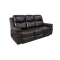 Kellen Sofa W/Dual Recliner & Drop Down Tray-Brown