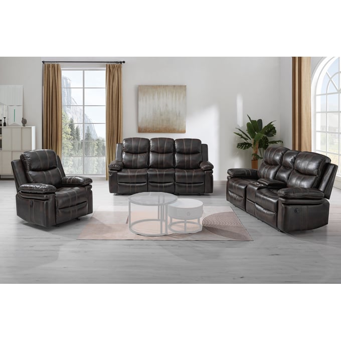 New Classic Furniture Kellen Brown 3pc Power Living Room Set NCF-U6023-30P1-LR-S1