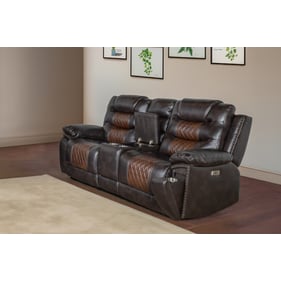 New Classic Furniture Nikko Brown Power Console Loveseat