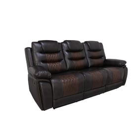 New Classic Furniture Nikko Brown Sofa with Dual Recliner