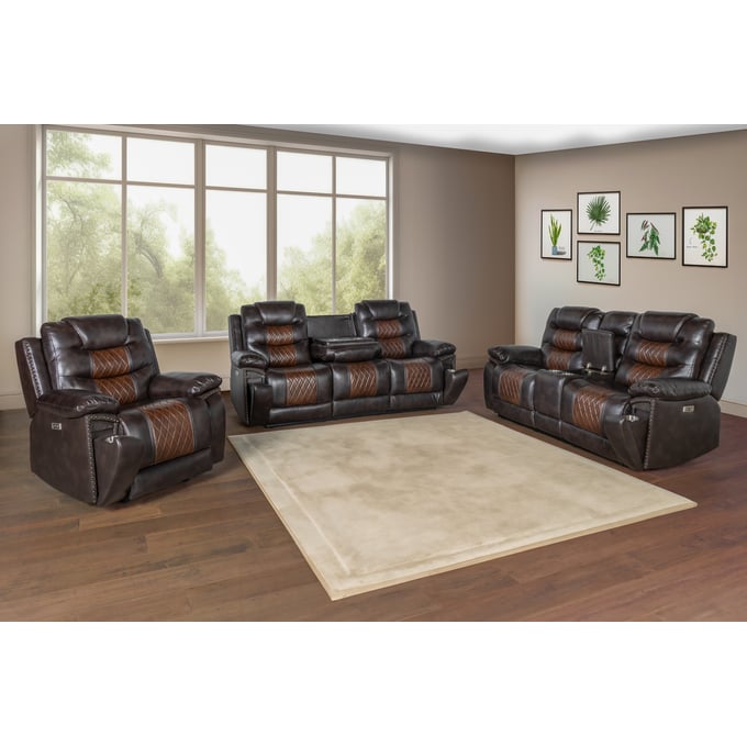 New Classic Furniture Nikko Brown 3pc Power Living Room Set NCF-U7005-P1-LR-S1