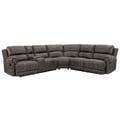 Terra Laf Console Loveseat W/2 Recliners-Walnut