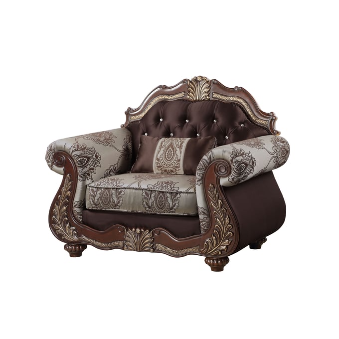 New Classic Furniture Montecito Brown Chair Cushion Frame and Arms NCF-U7624-10A