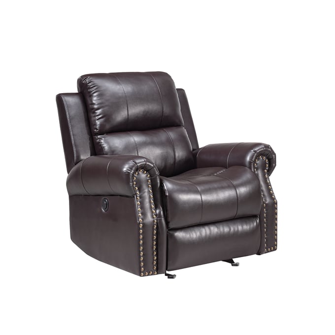 New Classic Furniture Sierra Brown Power Glider Recliner NCF-U9021-13P1-BRN