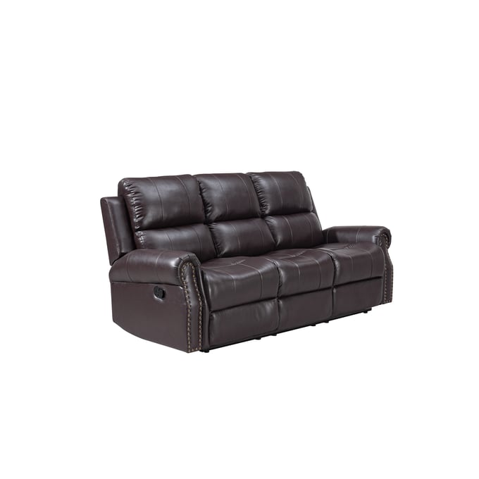 New Classic Furniture Sierra Brown Sofa with Dual Recliners NCF-U9021-30-BRN