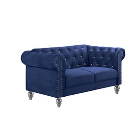 New Classic Furniture Emma Royal Blue Crystal Loveseat