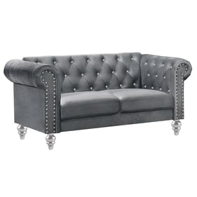 New Classic Furniture Emma Gray Crystal Loveseat