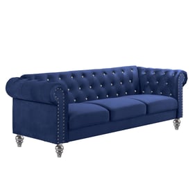 New Classic Furniture Emma Royal Blue Crystal Sofa