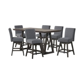 New Classic Furniture High Line Gray Brown 7pc Counter Height Bar Set