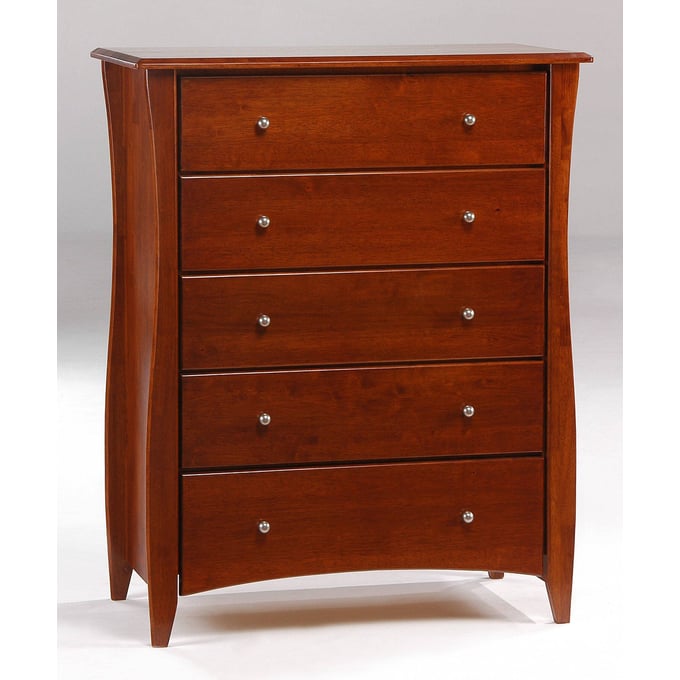 Night and Day Furniture Clove Cherry 5 Drawer Chest NDF-CD-CLOF-5A-CH