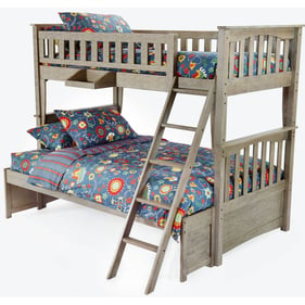 Night and Day Furniture Sailboat Brushed Driftwood Twin Over Full Bunk Bed