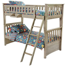 Night and Day Furniture Sailboat Brushed Driftwood Twin Over Twin Bunk Bed