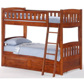 Night and Day Furniture Cinnamon Cherry Twin Twin Trundle Bunk Bed