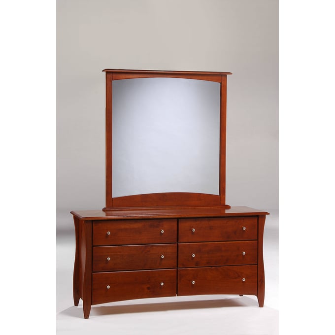 Night and Day Furniture Clove Cherry Dresser and Mirror NDF-CD-CM-CLO-6A-CH