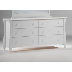 Night and Day Furniture Clove White 6 Drawer Dresser