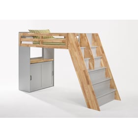 Night and Day Furniture Galaxy Natural Light Grey Loft Bunk Bed