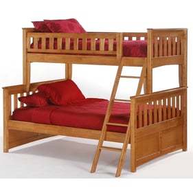 Night and Day Furniture Ginger Medium Oak Twin Full Bunk Bed