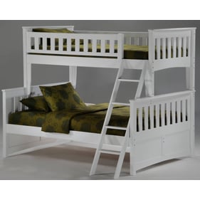 Night and Day Furniture Ginger White Twin Full Bunk Bed