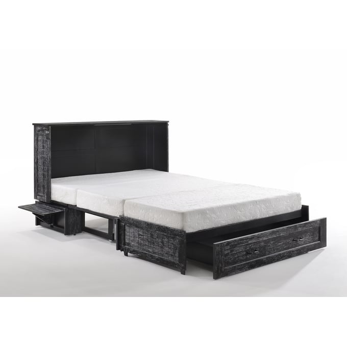 Night And Day Furniture Blizzard Poppy Murphy Cabinet Bed with Mattress NDF-MUR-POP-QEN-BLZ-COM