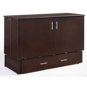 Night and Day Furniture Sagebrush Chocolate Murphy Cabinet Bed with Mattres...