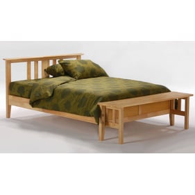 Night and Day Furniture P Series Natural Full Thyme Bed with Footboard Benc...