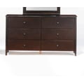 Zest 6 Drawer Dresser in chocolate finish