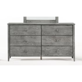 Night And Day Furniture Zest Grey 6 Drawer Dresser