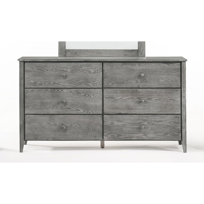 Night And Day Furniture Zest Grey 6 Drawer Dresser YCD-ZES-6A-GY