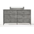 Zest 6 Drawer Dresser in grey finish