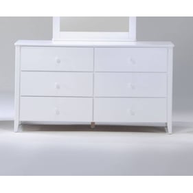 Night And Day Furniture Zest White Six Drawers Dresser