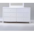 Zest 6 Drawer Dresser in white finish