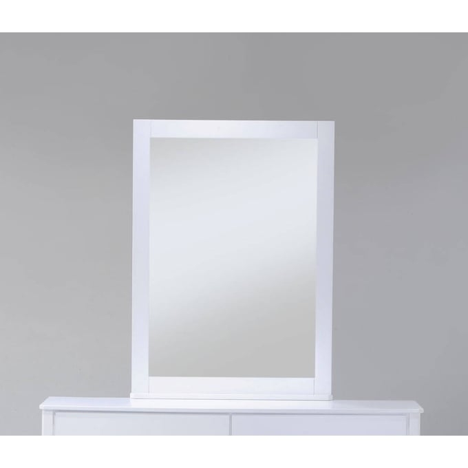 Night And Day Furniture Zest White Mirror NDF-YCM-ZES-6A-WH