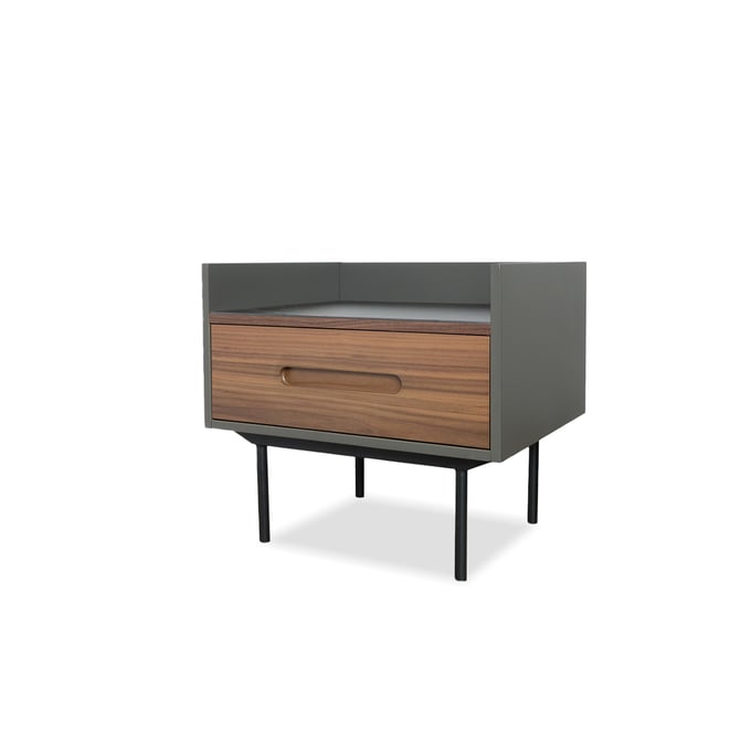 Mobital Slater Grey Walnut Ceramic Top Side Table MBT-NIGSLATWALNPCBLA