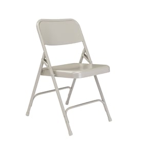 4 NPS 200 Grey Double Hinge Folding Chairs