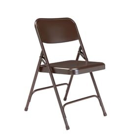 4 NPS 200 Brown Double Hinge Folding Chairs