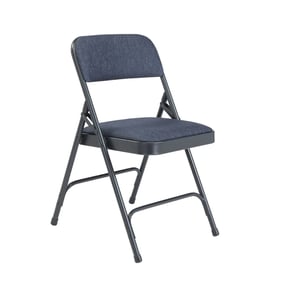 4 NPS 2200 Imperial Blue Fabric Folding Chairs